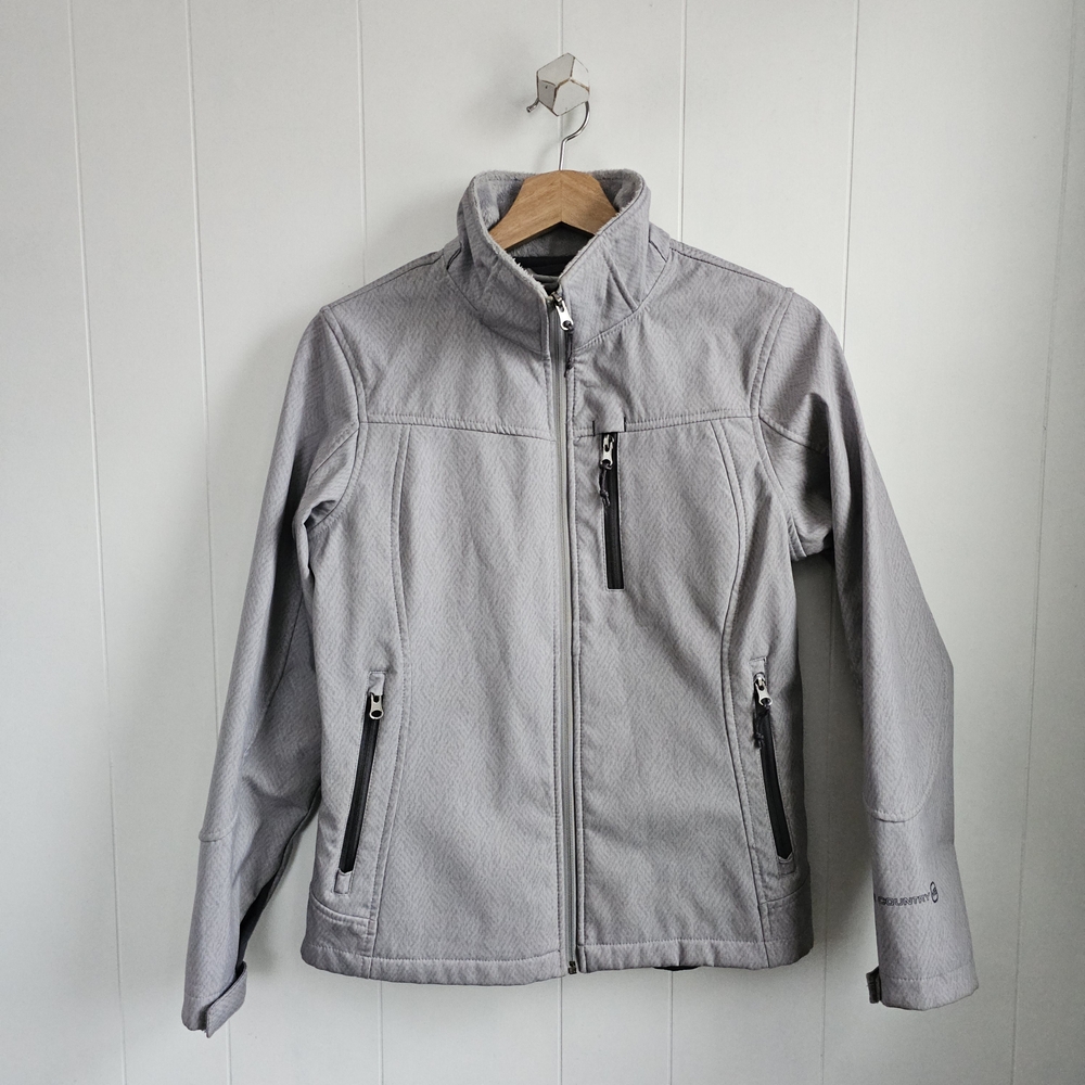 ☆ FREE COUNTRY Gray Print Winter Shell Jacket